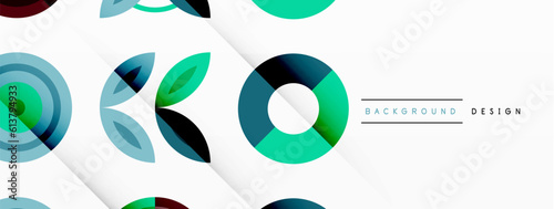 Colorful circles in a grid composition abstract background. Design for wallpaper, banner, background, landing page, wall art, invitation, prints, posters