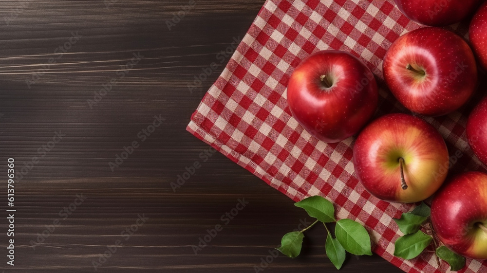 Fresh apples on a wooden table Fresh apples on a wooden table
