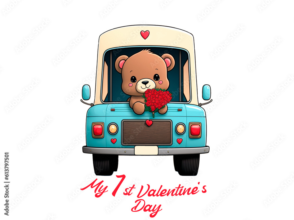 Bear in Car Clipart Created with Generative AI Tools Bear in Car Clipart Created with Generative AI Tools
