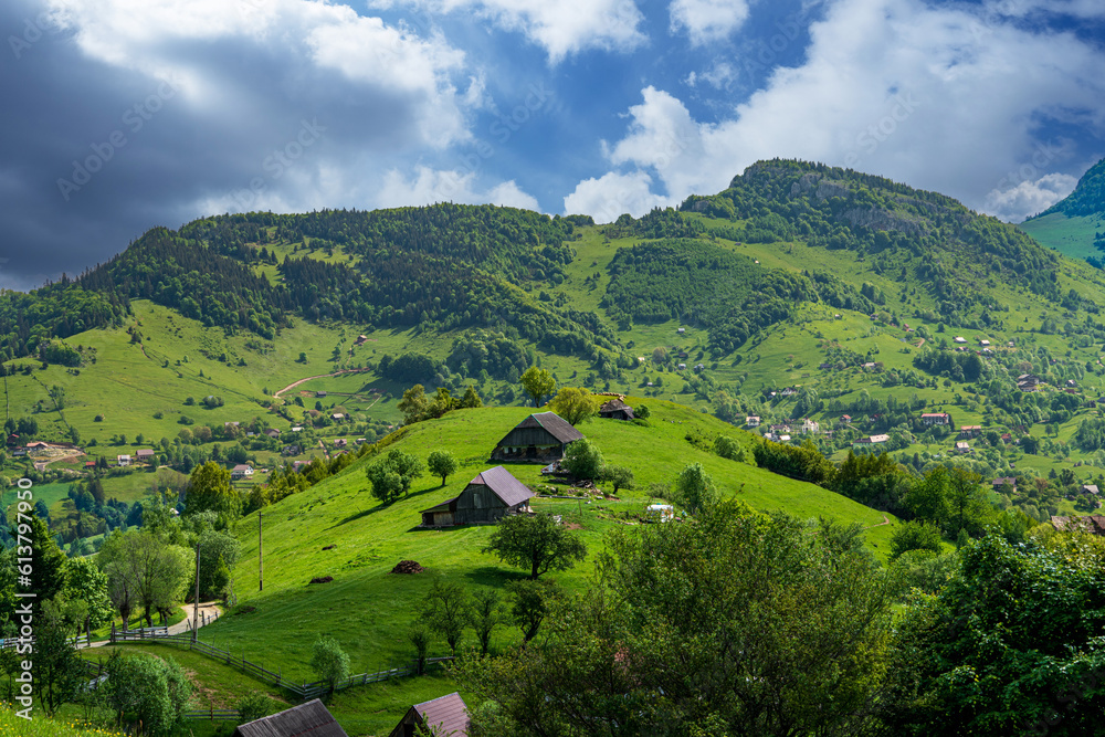 Fotografie Idyllic mountain landscape in the summertime