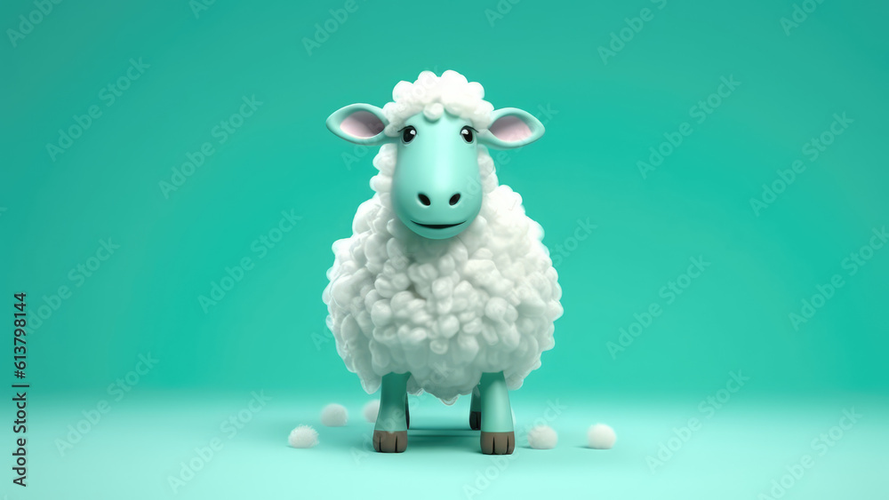 3d cute white sheep mascot character design. Suitable for Ramadan, Eid al fitr and Eid al Adha decoration. Generative AI 3d cute white sheep mascot character design. Suitable for Ramadan, Eid al fitr and Eid al Adha decoration. Generative AI