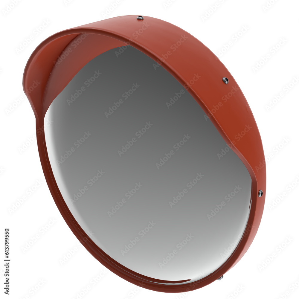 Obraz premium 3D rendering illustration of a traffic mirror