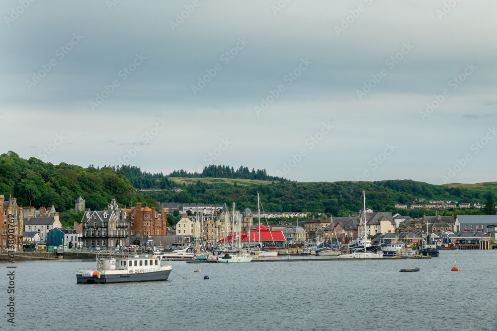 Town and harbor of Oban in Argyll, Scotland, UK