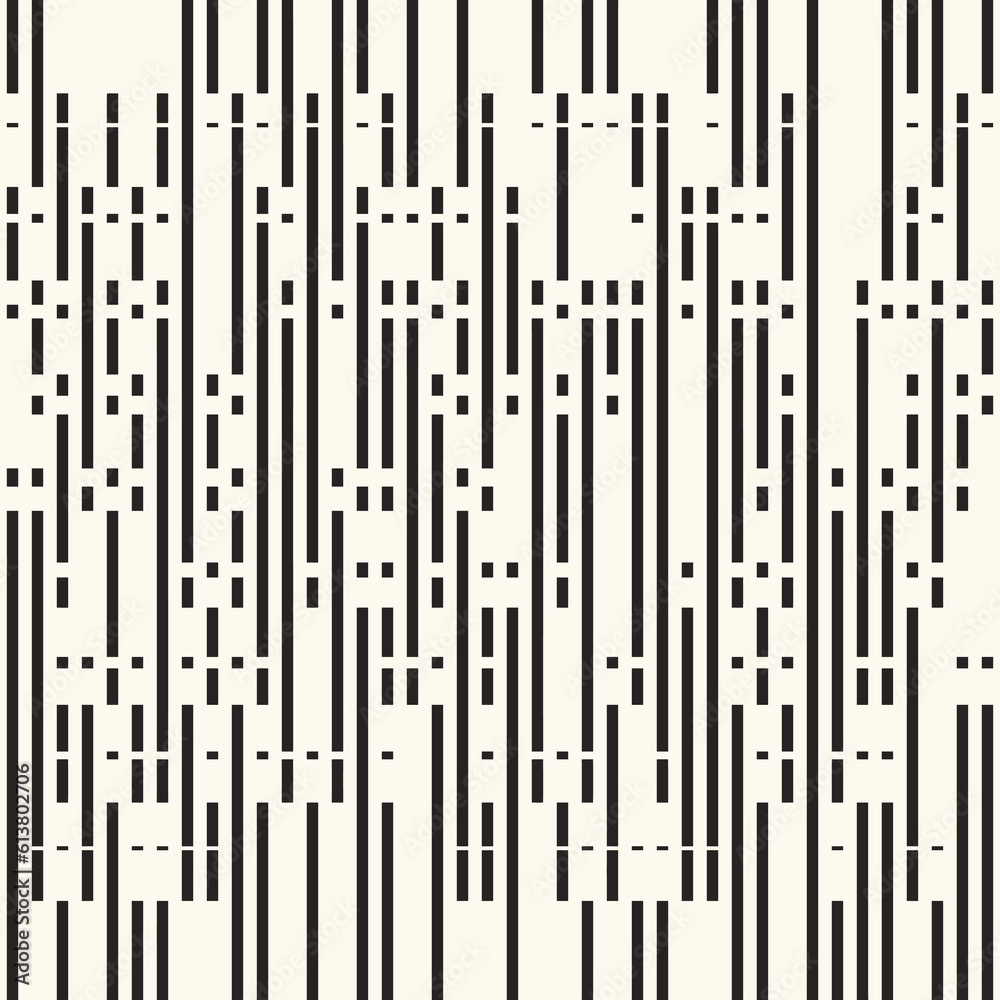 Monochrome Irregularly Dashed and Striped Pattern Monochrome Irregularly Dashed and Striped Pattern