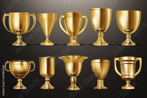 Set of Champion Award gold cups