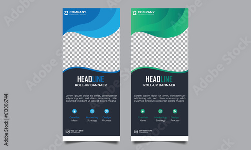 Corporate Business Rollup Banner Design, advertisement, Stand Up Banner, Display Poster Design