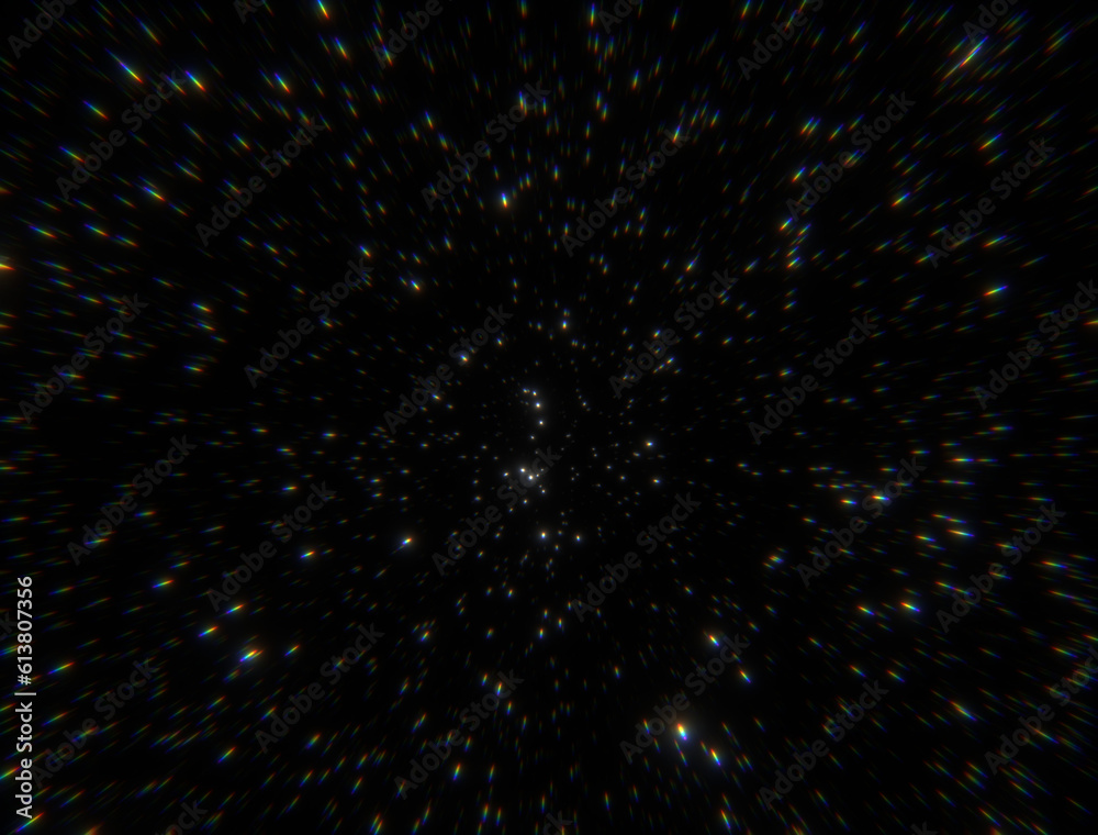Fototapeta premium Stars background with glow over black background 