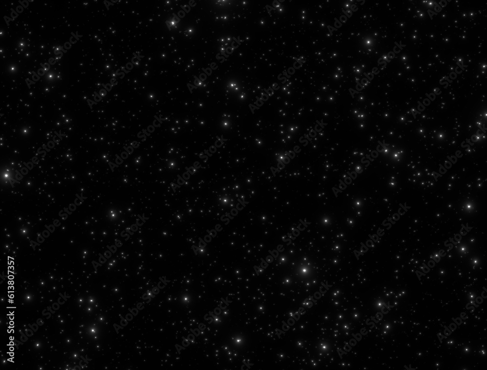 Stars background with glow over black background 
