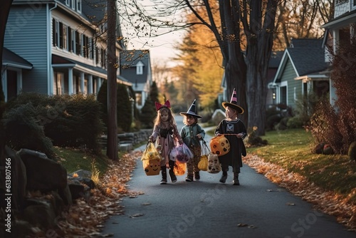 Trick-or-treating on Halloween © mindscapephotos