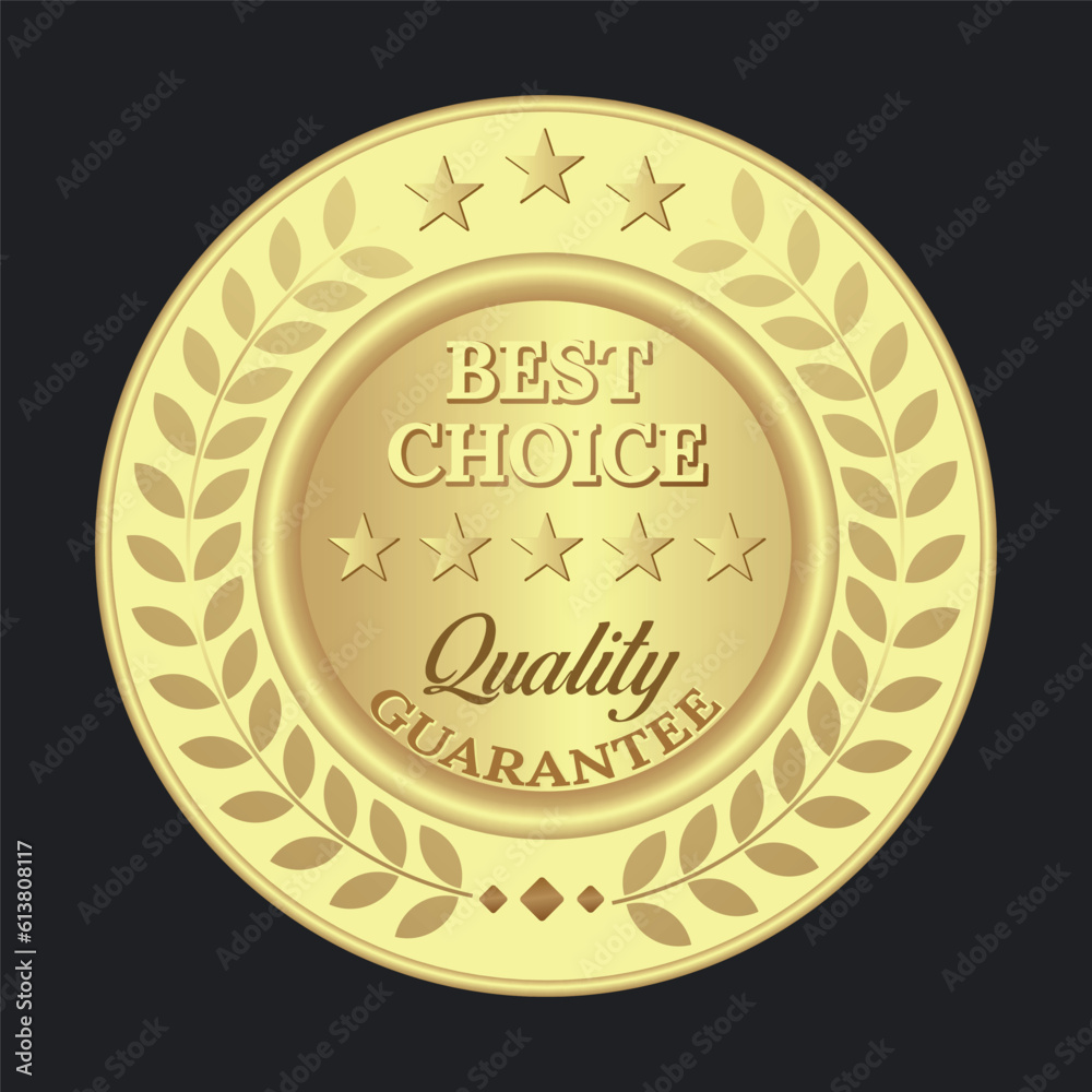 Gradient golden luxury badges design for multipurpose use