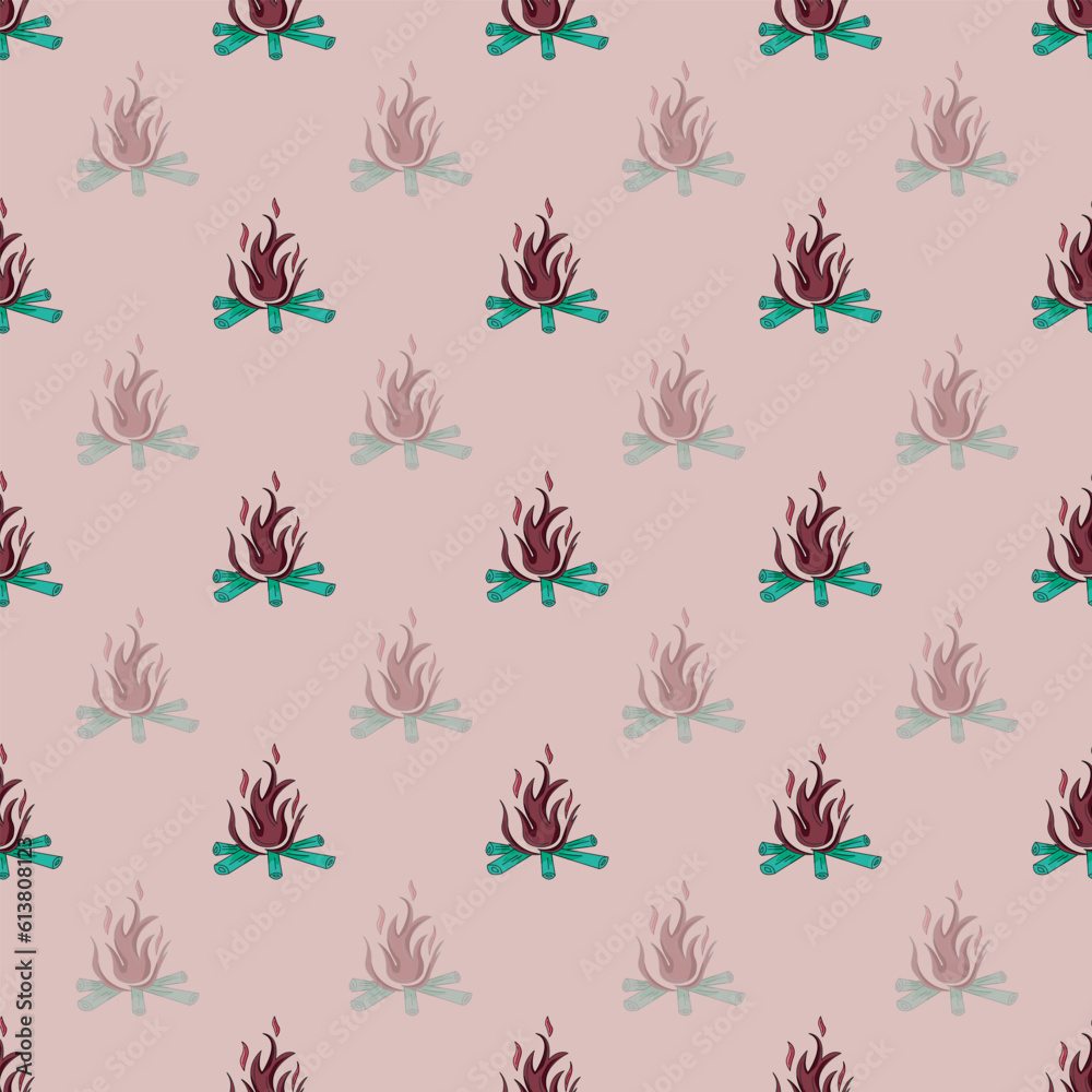 Seamless vector pattern with fires Seamless vector pattern with fires