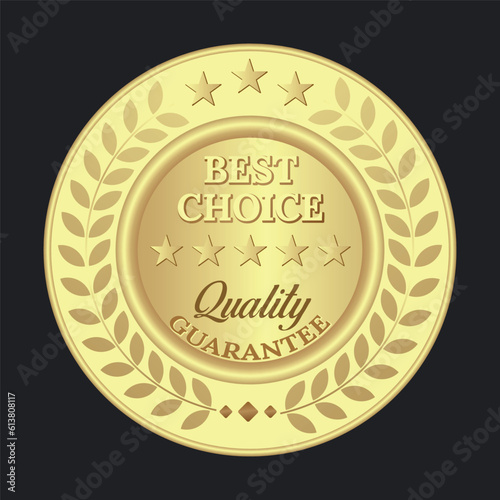 Gradient golden luxury badges design for multipurpose use
