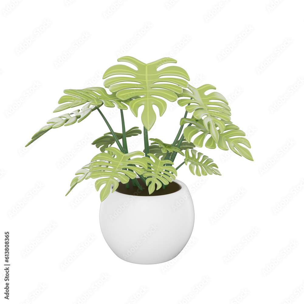 Houseplant 3D Illustration Object Houseplant 3D Illustration Object