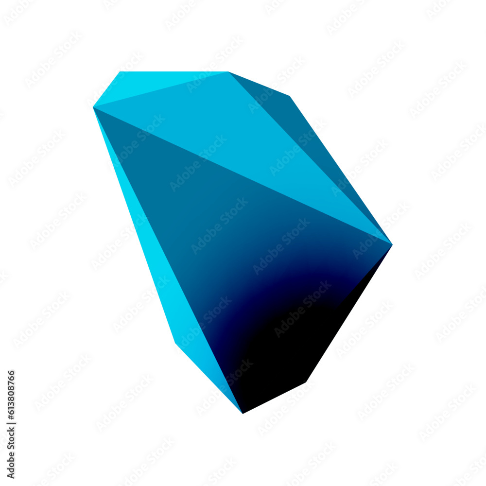 Abstract low poly stone design. Geometric 3d vector design element Abstract low poly stone design. Geometric 3d vector design element