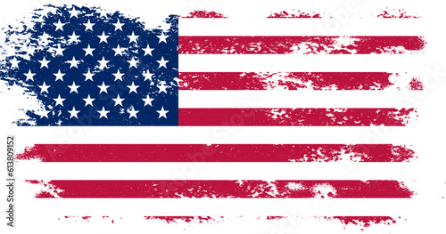 usa flag with grunge texture