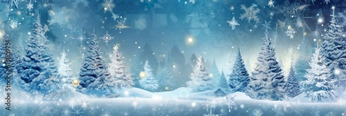 Abstrakte winterlandschaft als Weihnachtskarte (Generative AI) © lichtblitze