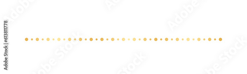 Gold Dots Pattern Separator Border, Golden Elegant Romantic Page Text Divider