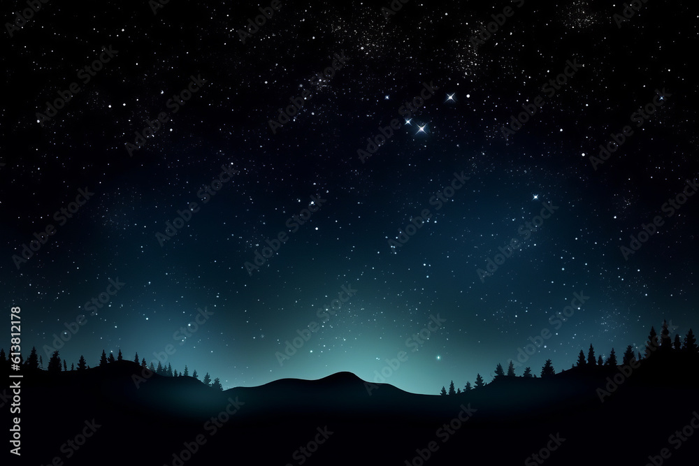 Night Sky Full of Stars Background, Generative AI