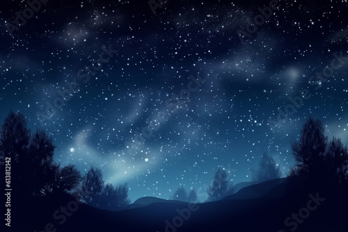 Night Sky Full of Stars Background, Generative AI © Giantdesign