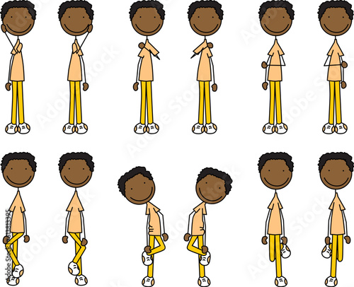 Happy kid exercises - body cross crawls