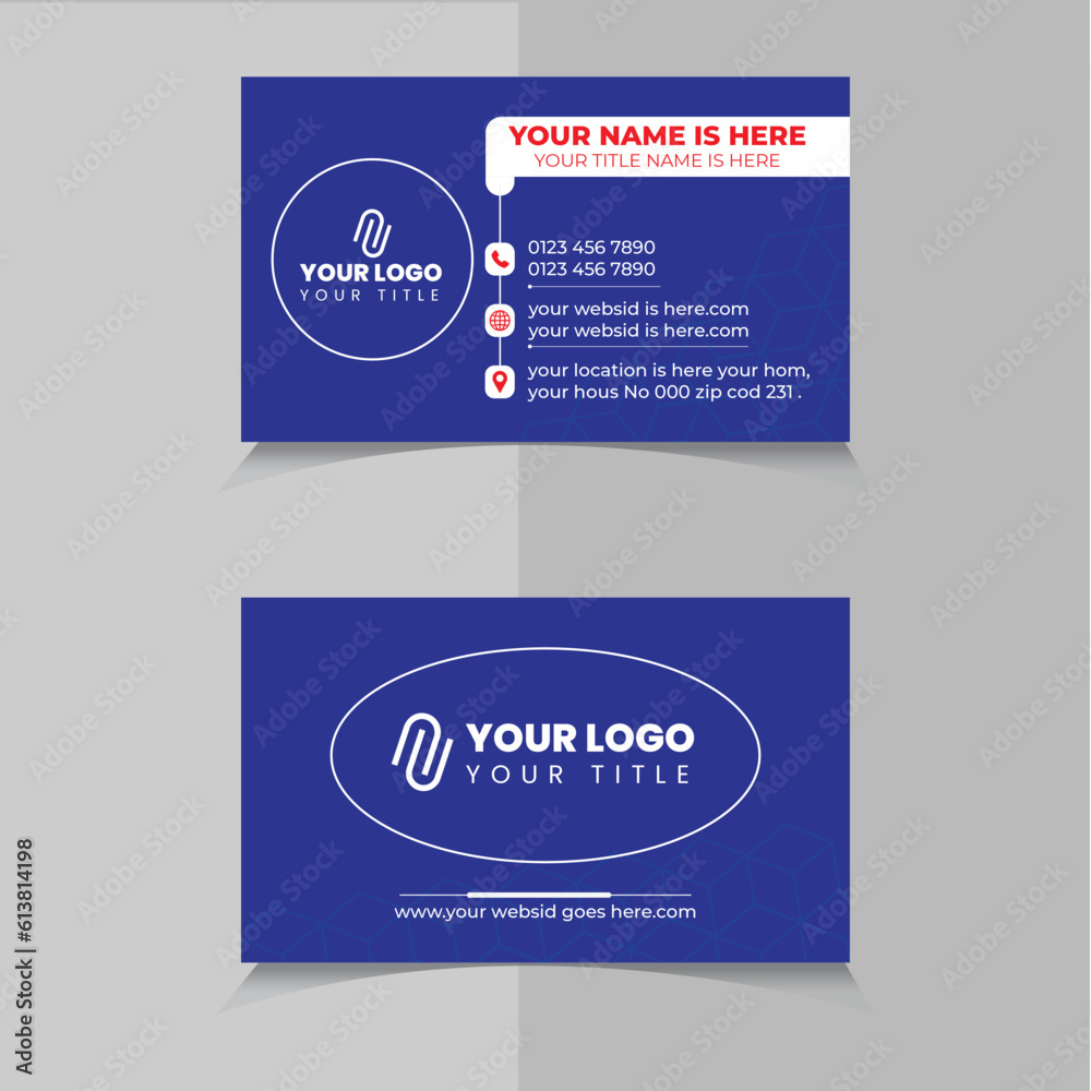 Obraz premium creative corporate business card design template