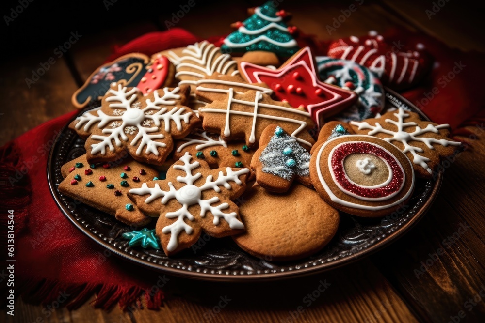 Decorated Holiday cookies Decorated Holiday cookies