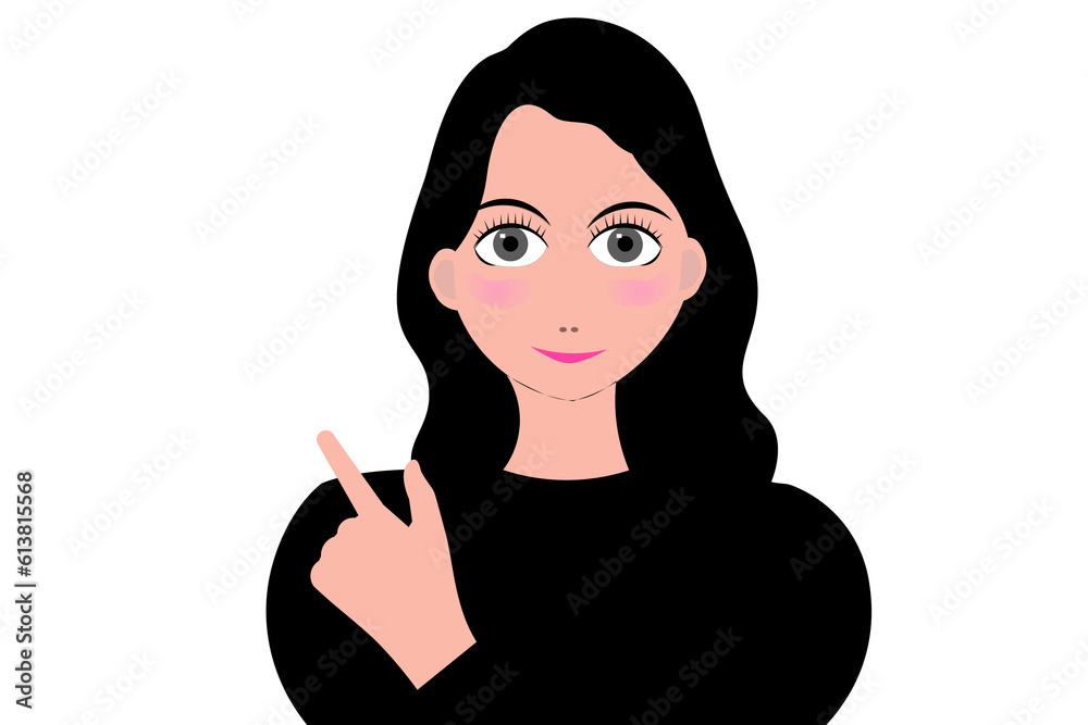 吹き出しと女性