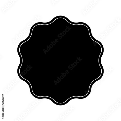 Template for badge. Cutout sticker icon.
