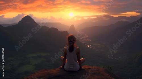 yoga on the mountain © Vladimir