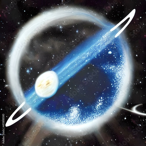 planet and galaxy