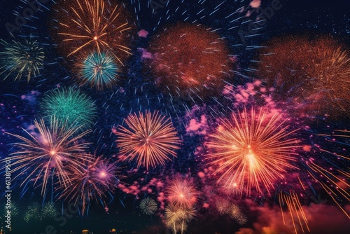 Vibrant Fireworks show