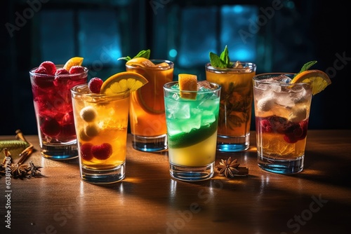 Colorful Festive drinks
