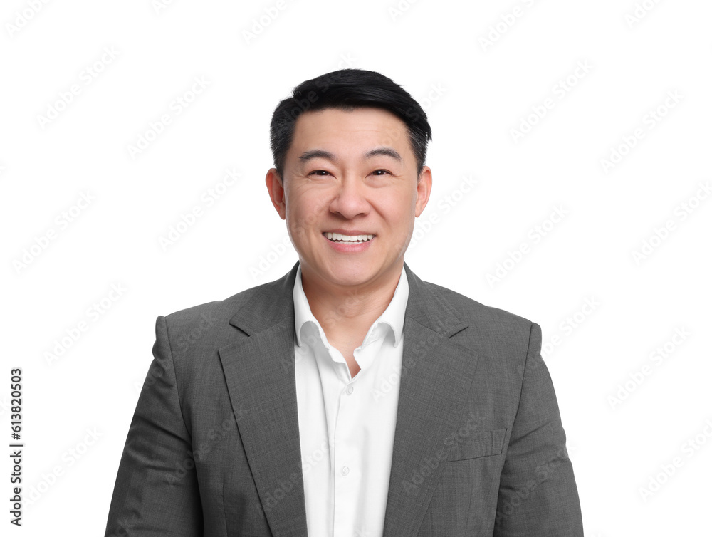 Businessman in suit posing on white background Businessman in suit posing on white background