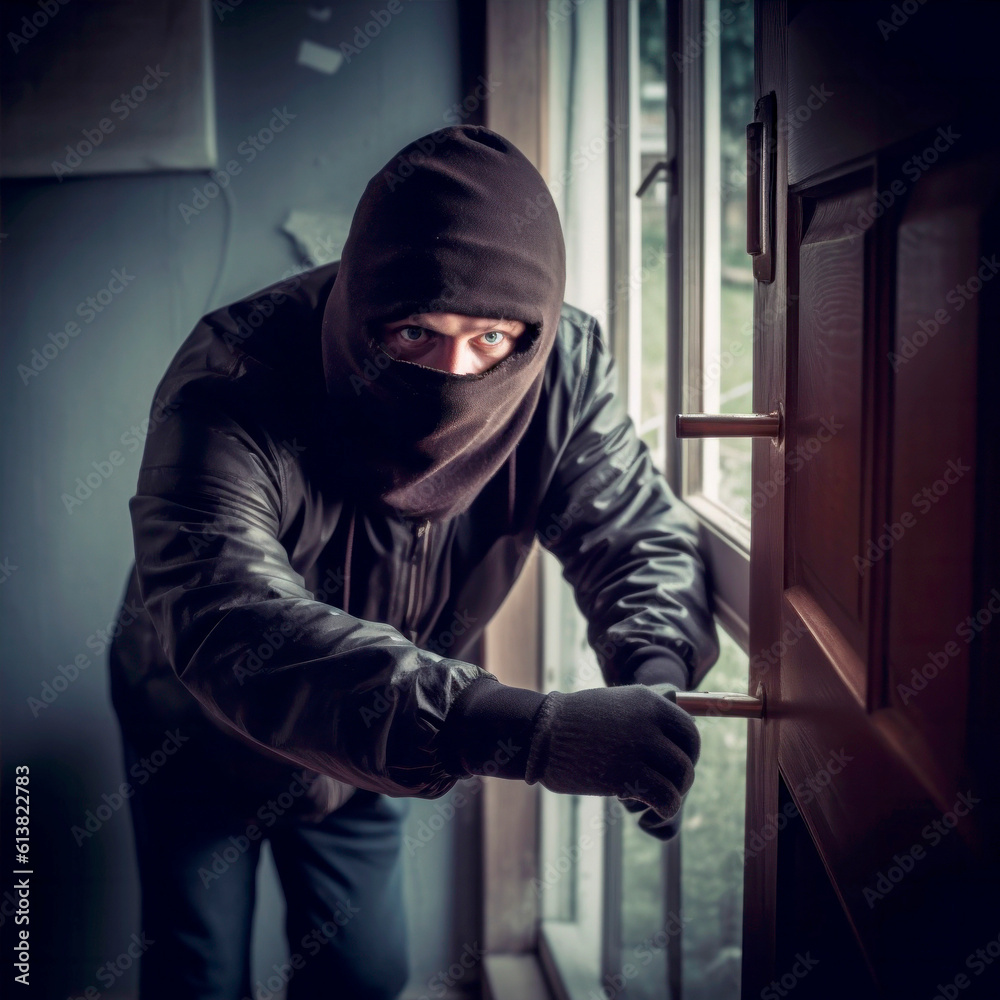 burgler robbing a house, generative ai burgler robbing a house, generative ai