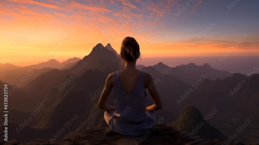 yoga on the mountain