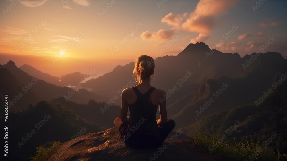 yoga on the mountain