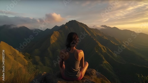 yoga on the mountain