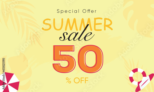 summer sale special offer 50  off  summer sale 50  off  special offer summer sale banner design  summer sale vector banner background