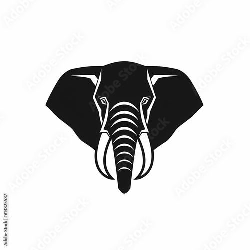 Elephant logo. Generative AI