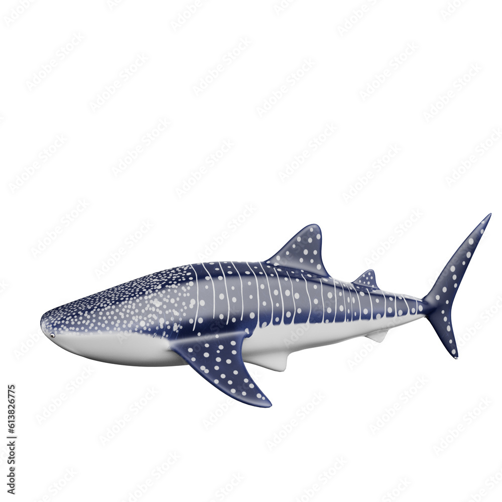 Naklejka premium Ocean Animals 3D Illustration Object