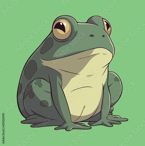 green frog cartoon