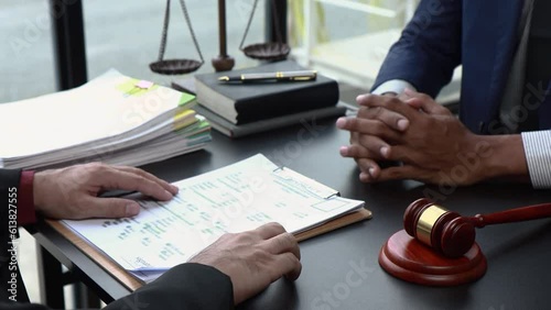 Attorneys who are reading the statute of limitations Consultation between male lawyers and business clients, tax and legal and legal services firms