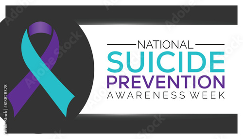 Vector illustration on the theme of National suicide prevention week observed each year during September banner, poster, card and background design.