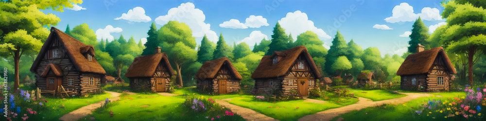 An Old Wooden Village in the Heart of the Forest - A Living Museum. An Old Wooden Village in the Heart of the Forest - A Living Museum.