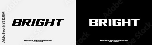 Modern Italic Regular Alphabet Font. Typography urban style fonts for technology, digital, movie logo design. vector illustration
