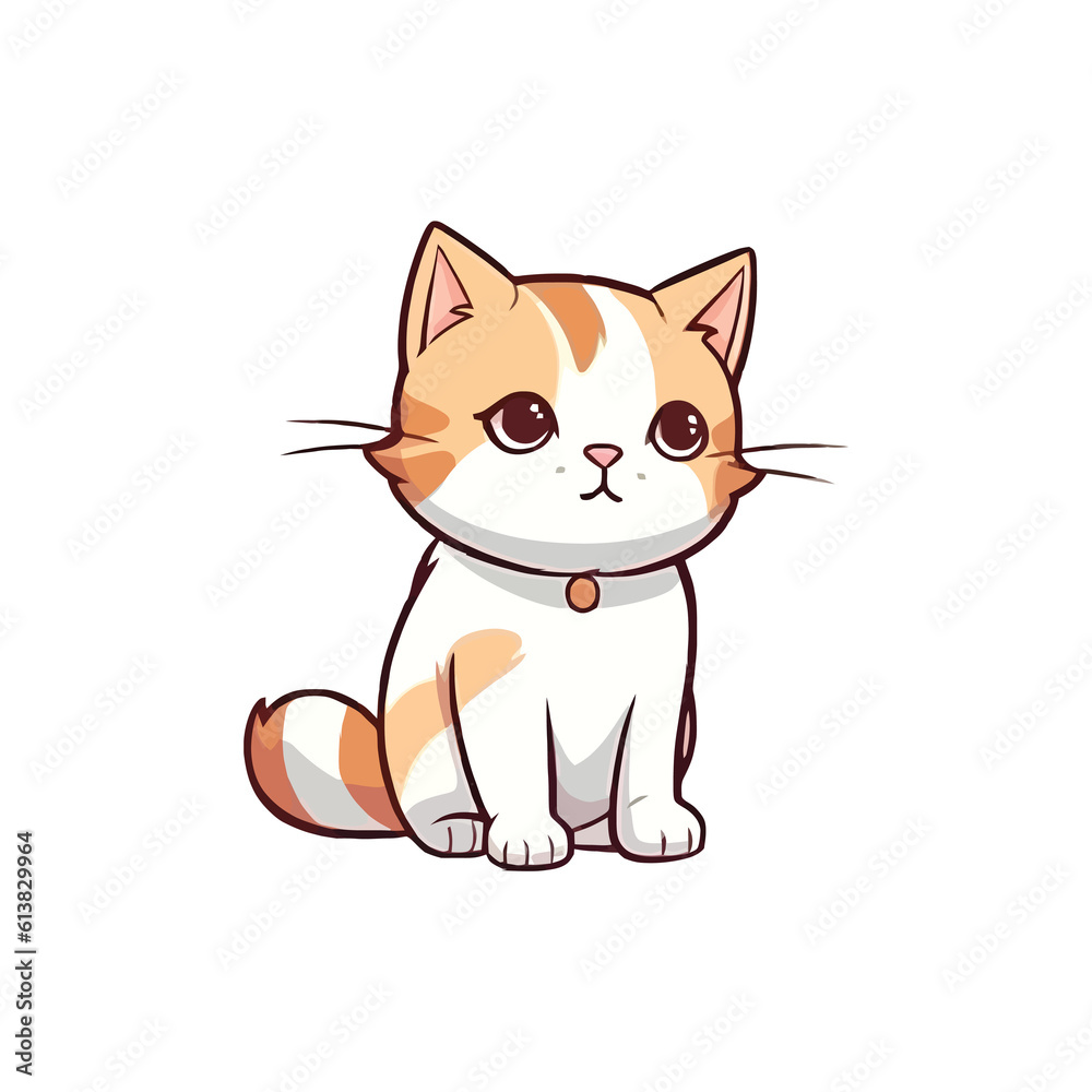 Charming Cat: Lovely 2D Character Illustration Charming Cat: Lovely 2D Character Illustration