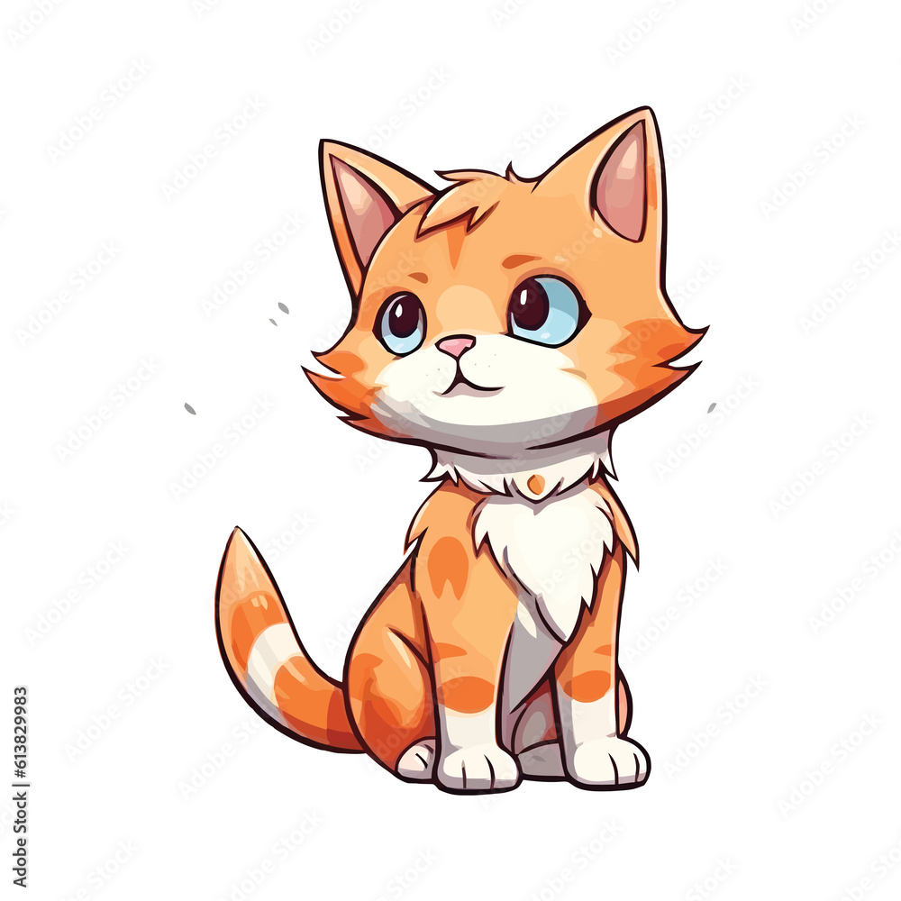 Charming Cat: Lovely 2D Character Illustration Charming Cat: Lovely 2D Character Illustration