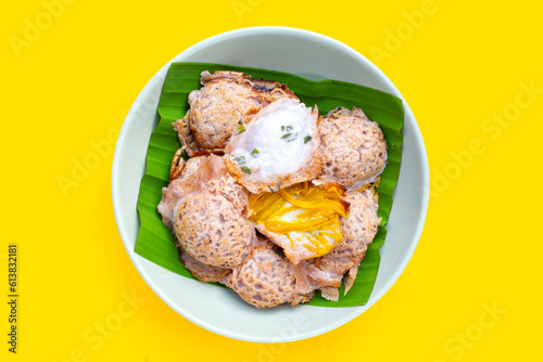 Khanom Krok, Thai coconut milk dessert. Coconut rice pancake