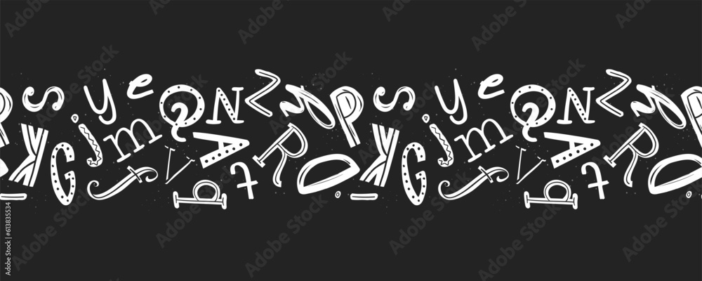 Lovely hand drawn letters, doodle alphabet, school background, great for banners, wallpapers, wrapping - vector design Lovely hand drawn letters, doodle alphabet, school background, great for banners, wallpapers, wrapping - vector design