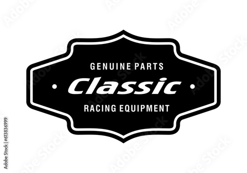 Vintage Automotive Badge Vector Design Element